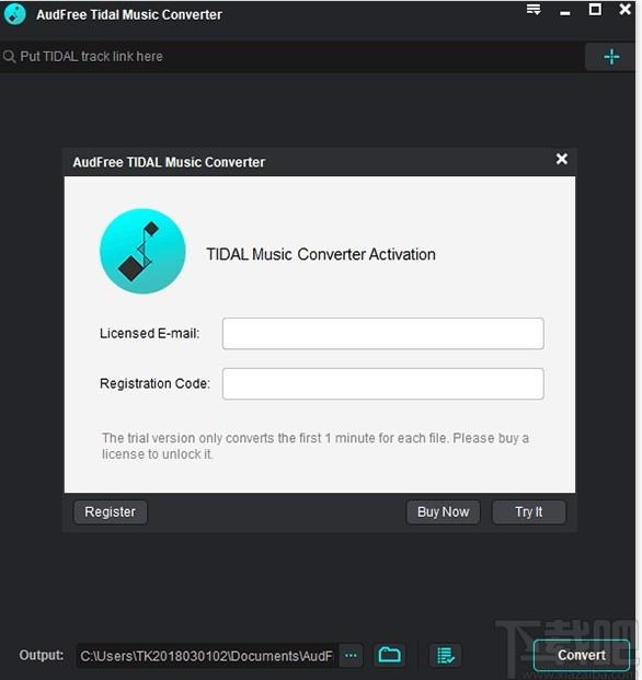 AudFree Tidal Music Converter下载,音乐转换器,音频转换,格式转换
