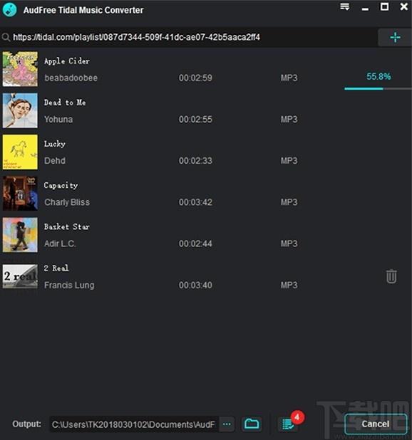AudFree Tidal Music Converter下载,音乐转换器,音频转换,格式转换