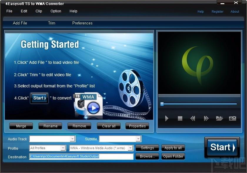 4Easysoft TS to WMA Converter下载,TS转WMA音频转换器
