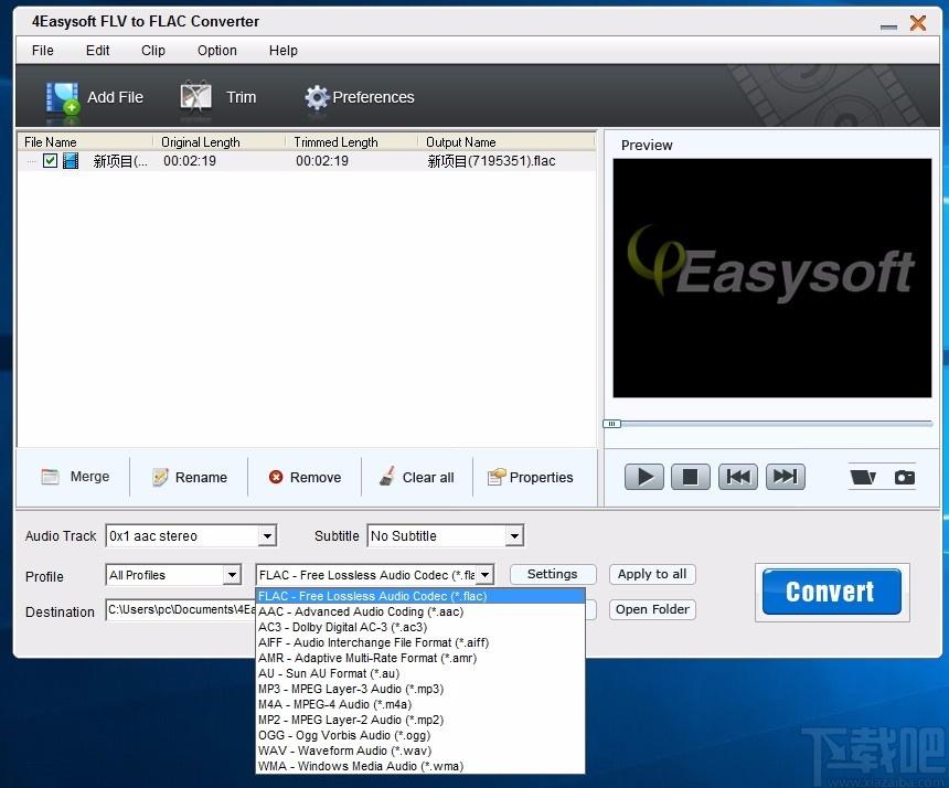 4Easysoft FLV to FLAC Converter下载,FLV转FLAC格式转换器